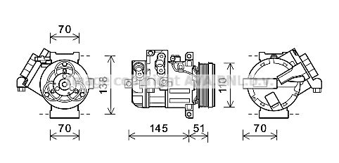 AVA QUALITY COOLING Kompressor,kliimaseade SZK140